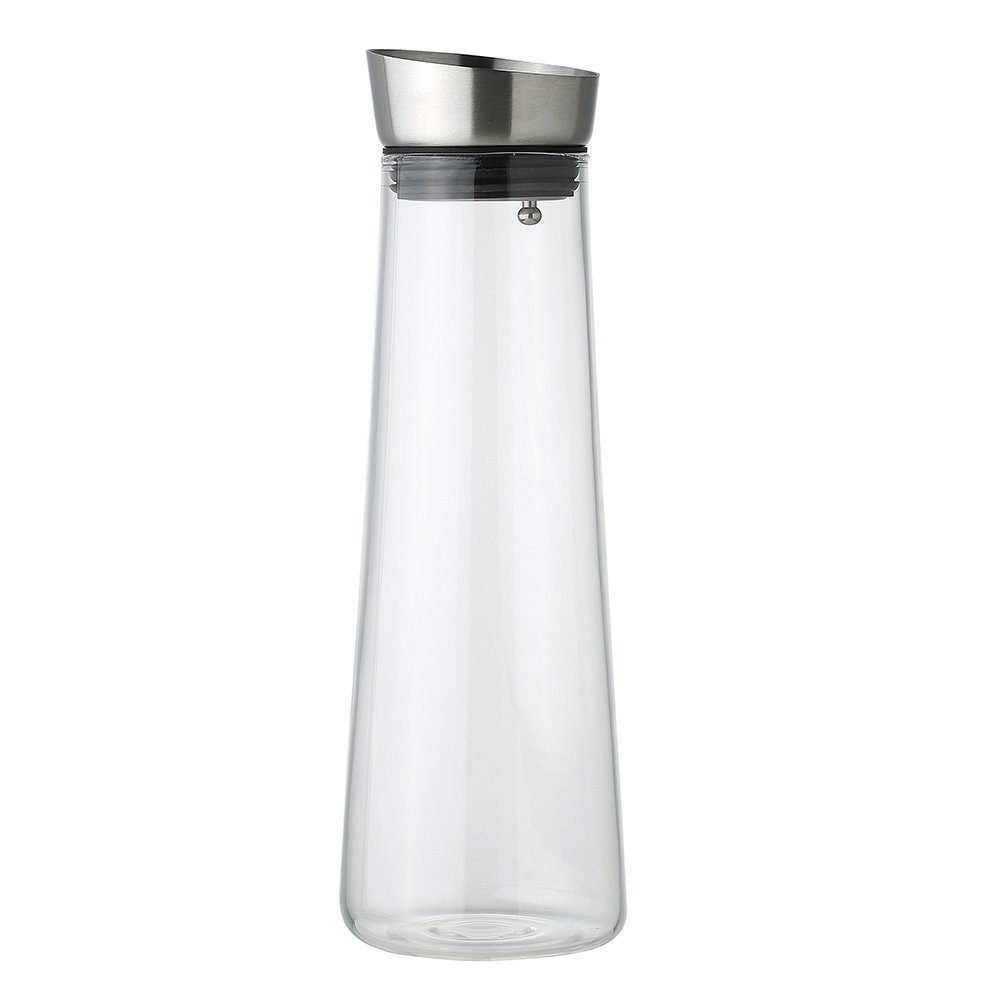Glass carafe with metal cork 1.2L - CozyVibe.eu